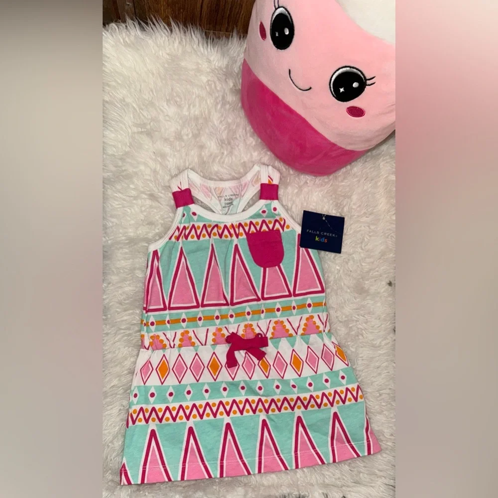 Colorful Geometric Pattern Dress - Picture 1 of 1